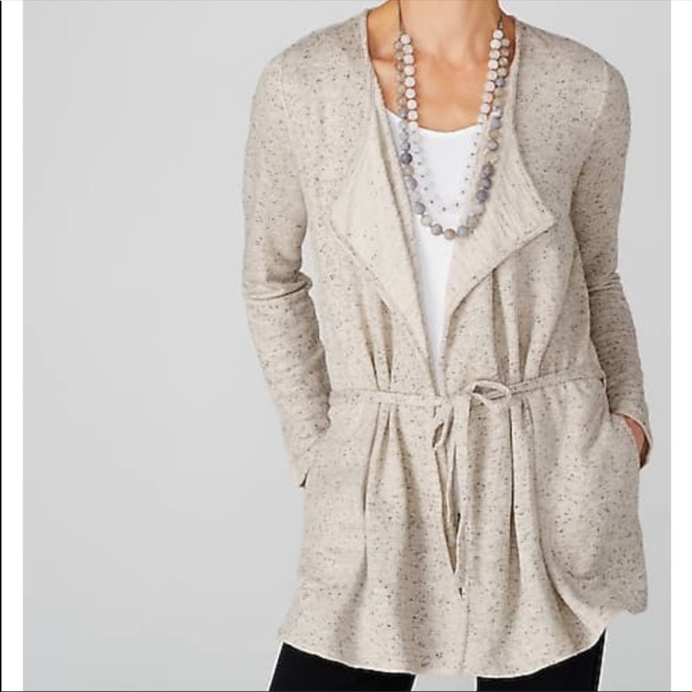 JJill Pure Jill textured tie front sweater